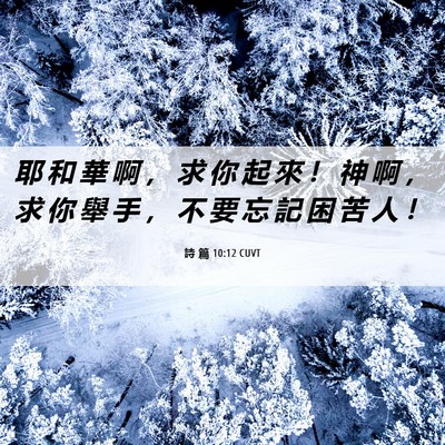 Picture 06 - 詩 篇 10:12 CUVT - 耶 和 華 啊 ， 求 你 起 來 ！ 神 啊 - Bible Verse Picture