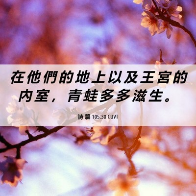 Picture 06 - 詩 篇 105:30 CUVT - 在 他 們 的 地 上 以 及 王 宮 的 內 - Bible Verse Picture