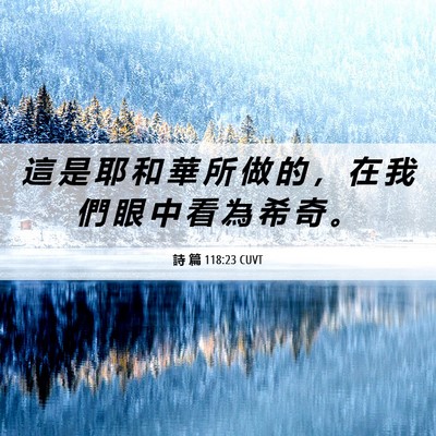 Picture 06 - 詩 篇 118:23 CUVT - 這 是 耶 和 華 所 做 的 ， 在 我 們 - Bible Verse Picture