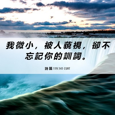 Picture 06 - 詩 篇 119:141 CUVT - 我 微 小 ， 被 人 藐 視 ， 卻 不 忘 - Bible Verse Picture