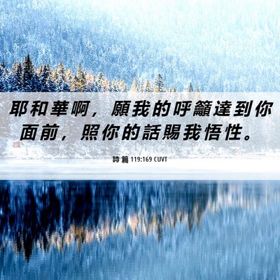 Picture 06 - 詩 篇 119:169 CUVT - 耶 和 華 啊 ， 願 我 的 呼 籲 達 到 - Bible Verse Picture