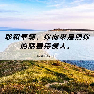Picture 06 - 詩 篇 119:65 CUVT - 耶 和 華 啊 ， 你 向 來 是 照 你 的 - Bible Verse Picture