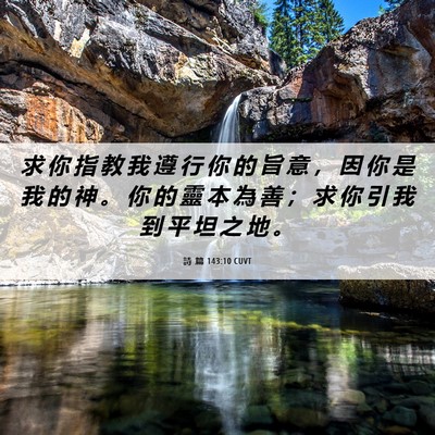 Picture 06 - 詩 篇 143:10 CUVT - 求 你 指 教 我 遵 行 你 的 旨 意 ， - Bible Verse Picture