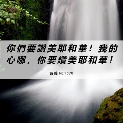 Picture 06 - 詩 篇 146:1 CUVT - 你 們 要 讚 美 耶 和 華 ！ 我 的 心 - Bible Verse Picture
