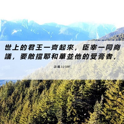 Picture 06 - 詩 篇 2:2 CUVT - 世 上 的 君 王 一 齊 起 來 ， 臣 宰 - Bible Verse Picture