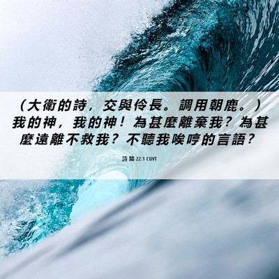 Picture 06 - 詩 篇 22:1 CUVT - （ 大 衛 的 詩 ， 交 與 伶 長 。 調 - Bible Verse Picture