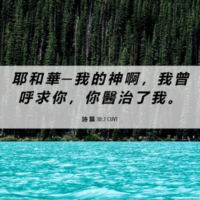 Picture 06 - 詩 篇 30:2 CUVT - 耶 和 華 ─ 我 的 神 啊 ， 我 曾 呼 - Bible Verse Picture