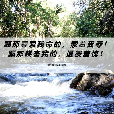 Picture 06 - 詩 篇 35:4 CUVT - 願 那 尋 索 我 命 的 ， 蒙 羞 受 辱 - Bible Verse Picture