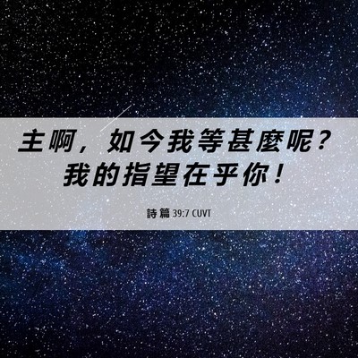 Picture 06 - 詩 篇 39:7 CUVT - 主 啊 ， 如 今 我 等 甚 麼 呢 ？ 我 - Bible Verse Picture