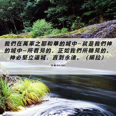 Picture 06 - 詩 篇 48:8 CUVT - 我 們 在 萬 軍 之 耶 和 華 的 城 中 - Bible Verse Picture