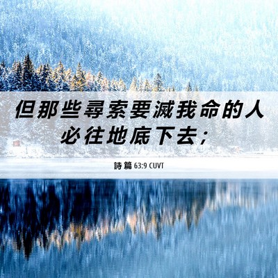 Picture 06 - 詩 篇 63:9 CUVT - 但 那 些 尋 索 要 滅 我 命 的 人 必 - Bible Verse Picture
