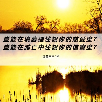 Picture 06 - 詩 篇 88:11 CUVT - 豈 能 在 墳 墓 裡 述 說 你 的 慈 愛 - Bible Verse Picture