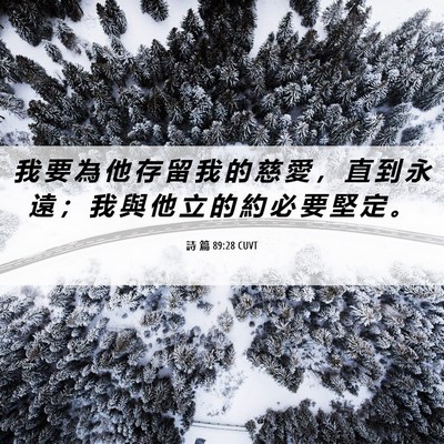 Picture 06 - 詩 篇 89:28 CUVT - 我 要 為 他 存 留 我 的 慈 愛 ， 直 - Bible Verse Picture