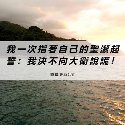Picture 06 - 詩 篇 89:35 CUVT - 我 一 次 指 著 自 己 的 聖 潔 起 誓 - Bible Verse Picture