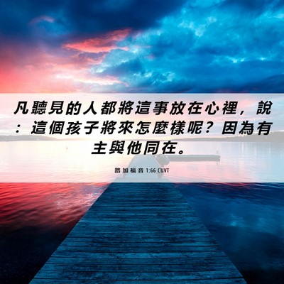 Picture 06 - 路 加 福 音 1:66 CUVT - 凡 聽 見 的 人 都 將 這 事 放 在 心 - Bible Verse Picture