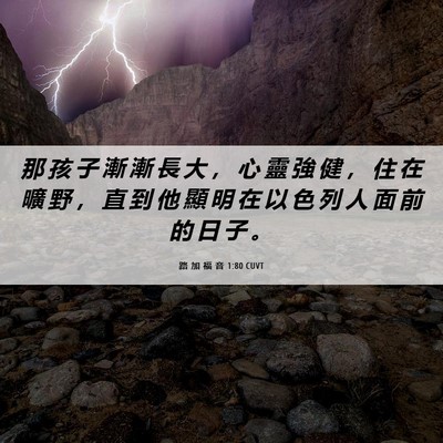 Picture 06 - 路 加 福 音 1:80 CUVT - 那 孩 子 漸 漸 長 大 ， 心 靈 強 健 - Bible Verse Picture