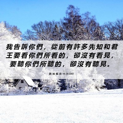 Picture 06 - 路 加 福 音 10:24 CUVT - 我 告 訴 你 們 ， 從 前 有 許 多 先 - Bible Verse Picture