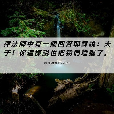 Picture 06 - 路 加 福 音 11:45 CUVT - 律 法 師 中 有 一 個 回 答 耶 穌 說 - Bible Verse Picture