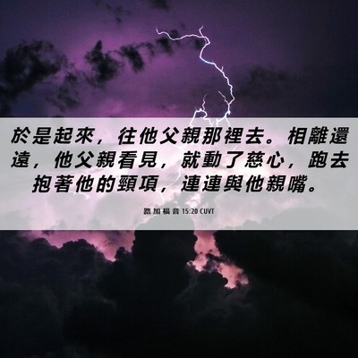 Picture 06 - 路 加 福 音 15:20 CUVT - 於 是 起 來 ， 往 他 父 親 那 裡 去 - Bible Verse Picture