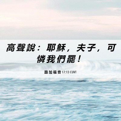 Picture 06 - 路 加 福 音 17:13 CUVT - 高 聲 說 ： 耶 穌 ， 夫 子 ， 可 憐 - Bible Verse Picture