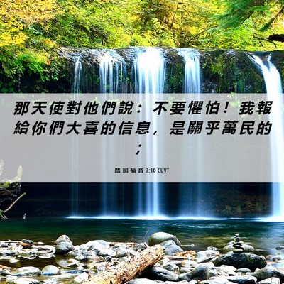 Picture 06 - 路 加 福 音 2:10 CUVT - 那 天 使 對 他 們 說 ： 不 要 懼 怕 - Bible Verse Picture
