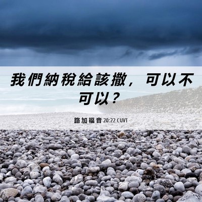 Picture 06 - 路 加 福 音 20:22 CUVT - 我 們 納 稅 給 該 撒 ， 可 以 不 可 - Bible Verse Picture