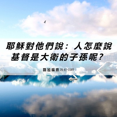 Picture 06 - 路 加 福 音 20:41 CUVT - 耶 穌 對 他 們 說 ： 人 怎 麼 說 基 - Bible Verse Picture