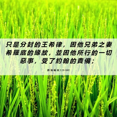 Picture 06 - 路 加 福 音 3:19 CUVT - 只 是 分 封 的 王 希 律 ， 因 他 兄 - Bible Verse Picture