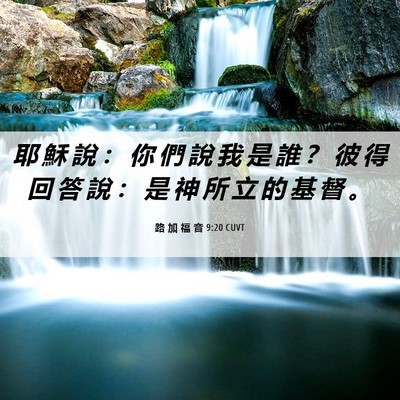 Picture 06 - 路 加 福 音 9:20 CUVT - 耶 穌 說 ： 你 們 說 我 是 誰 ？ 彼 - Bible Verse Picture