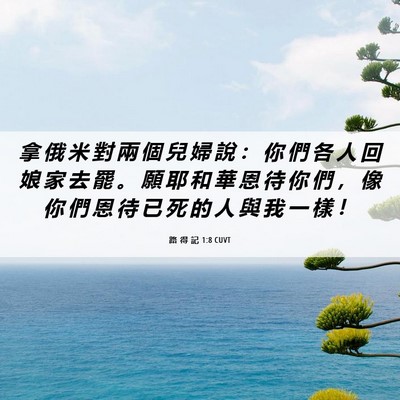 Picture 06 - 路 得 記 1:8 CUVT - 拿 俄 米 對 兩 個 兒 婦 說 ： 你 們 - Bible Verse Picture