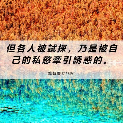 Picture 06 - 雅 各 書 1:14 CUVT - 但 各 人 被 試 探 ， 乃 是 被 自 己 - Bible Verse Picture