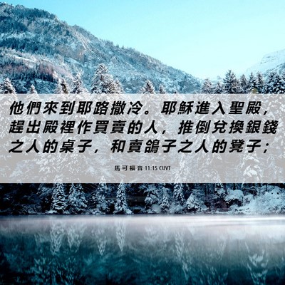 Picture 06 - 馬 可 福 音 11:15 CUVT - 他 們 來 到 耶 路 撒 冷 。 耶 穌 進 - Bible Verse Picture