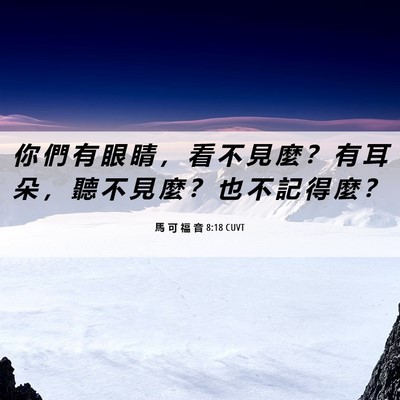 Picture 06 - 馬 可 福 音 8:18 CUVT - 你 們 有 眼 睛 ， 看 不 見 麼 ？ 有 - Bible Verse Picture