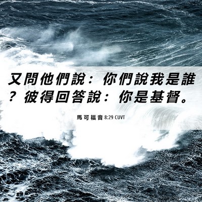 Picture 06 - 馬 可 福 音 8:29 CUVT - 又 問 他 們 說 ： 你 們 說 我 是 誰 - Bible Verse Picture