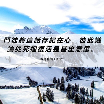 Picture 06 - 馬 可 福 音 9:10 CUVT - 門 徒 將 這 話 存 記 在 心 ， 彼 此 - Bible Verse Picture