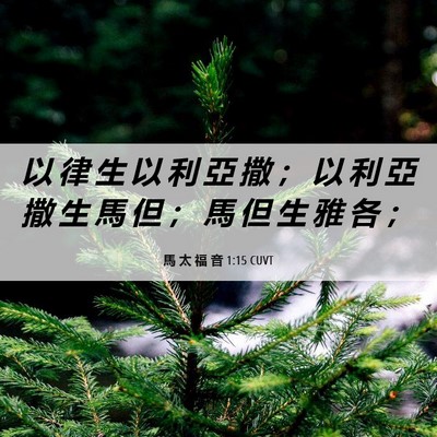 Picture 06 - 馬 太 福 音 1:15 CUVT - 以 律 生 以 利 亞 撒 ； 以 利 亞 撒 - Bible Verse Picture