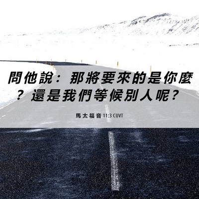 Picture 06 - 馬 太 福 音 11:3 CUVT - 問 他 說 ： 那 將 要 來 的 是 你 麼 - Bible Verse Picture