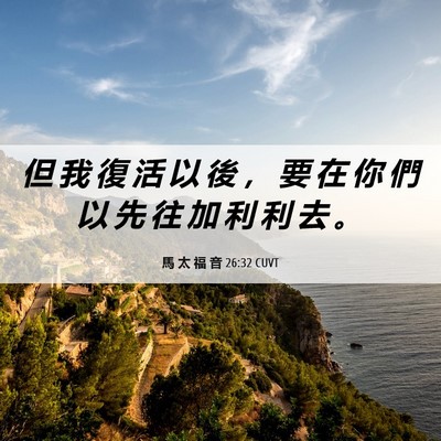Picture 06 - 馬 太 福 音 26:32 CUVT - 但 我 復 活 以 後 ， 要 在 你 們 以 - Bible Verse Picture