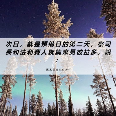 Picture 06 - 馬 太 福 音 27:62 CUVT - 次 日 ， 就 是 預 備 日 的 第 二 天 - Bible Verse Picture
