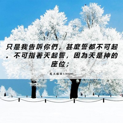 Picture 06 - 馬 太 福 音 5:34 CUVT - 只 是 我 告 訴 你 們 ， 甚 麼 誓 都 - Bible Verse Picture