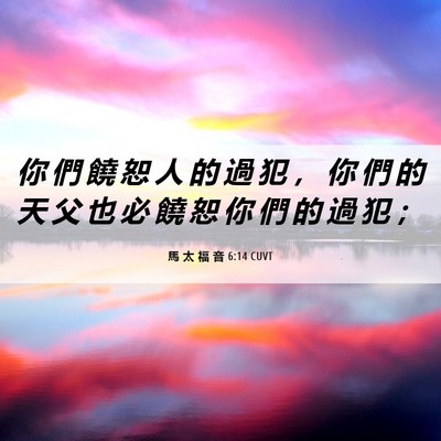 Picture 06 - 馬 太 福 音 6:14 CUVT - 你 們 饒 恕 人 的 過 犯 ， 你 們 的 - Bible Verse Picture
