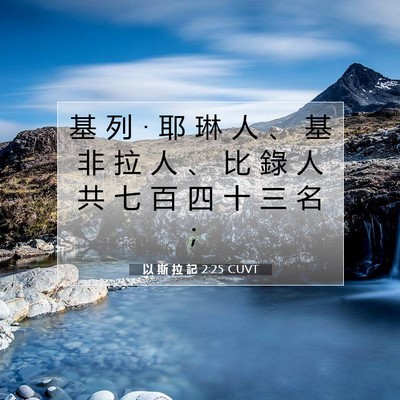 Picture 07 - 以 斯 拉 記 2:25 CUVT - 基 列 • 耶 琳 人 、 基 非 拉 人 、 - Bible Verse Picture