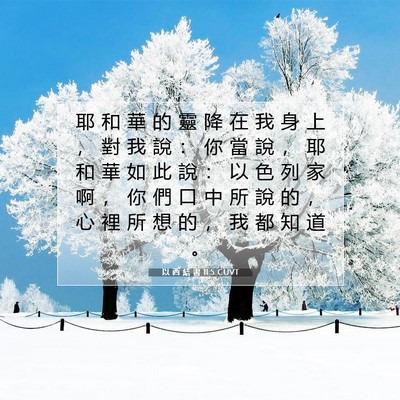 Picture 07 - 以 西 結 書 11:5 CUVT - 耶 和 華 的 靈 降 在 我 身 上 ， 對 - Bible Verse Picture