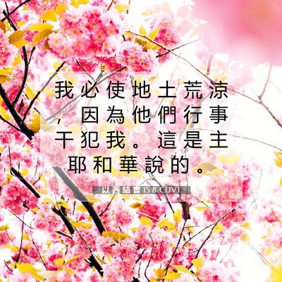 Picture 07 - 以 西 結 書 15:8 CUVT - 我 必 使 地 土 荒 涼 ， 因 為 他 們 - Bible Verse Picture