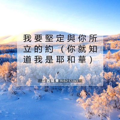Picture 07 - 以 西 結 書 16:62 CUVT - 我 要 堅 定 與 你 所 立 的 約 （ 你 - Bible Verse Picture