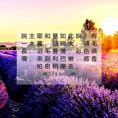 Picture 07 - 以 西 結 書 17:3 CUVT - 說 主 耶 和 華 如 此 說 ： 有 一 大 - Bible Verse Picture