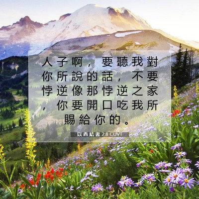 Picture 07 - 以 西 結 書 2:8 CUVT - 人 子 啊 ， 要 聽 我 對 你 所 說 的 - Bible Verse Picture