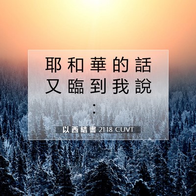 Picture 07 - 以 西 結 書 21:18 CUVT - 耶 和 華 的 話 又 臨 到 我 說 - Bible Verse Picture