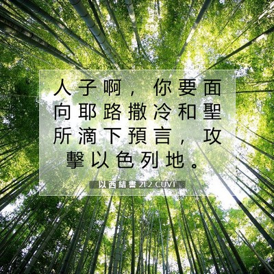 Picture 07 - 以 西 結 書 21:2 CUVT - 人 子 啊 ， 你 要 面 向 耶 路 撒 冷 - Bible Verse Picture