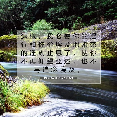 Picture 07 - 以 西 結 書 23:27 CUVT - 這 樣 ， 我 必 使 你 的 淫 行 和 你 - Bible Verse Picture